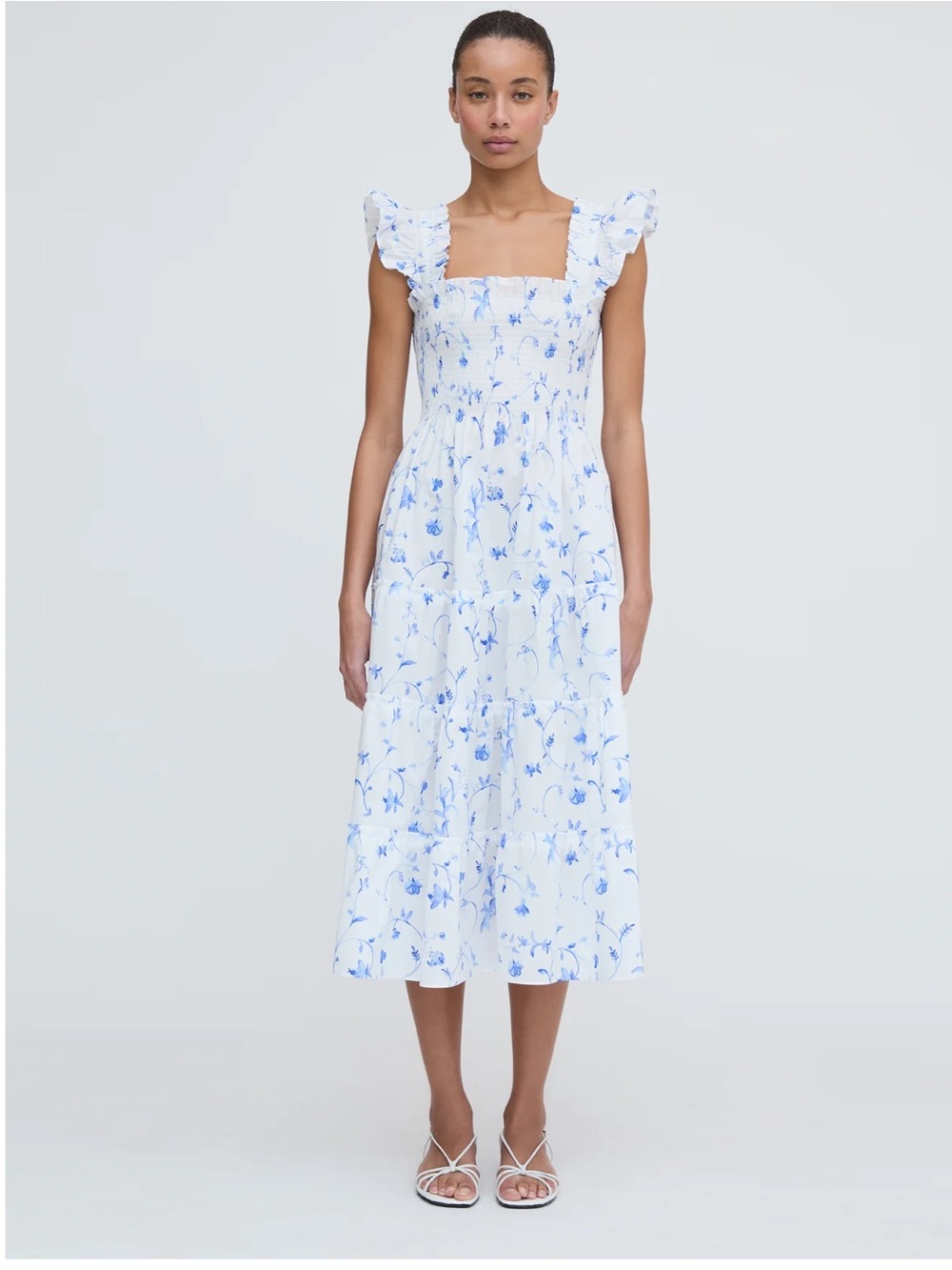 Hill House Ellie Nap Dress, Blue Botanical (Retails $178) - Excellent Condition